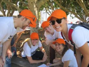 group of people smiling