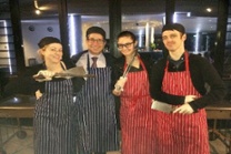 group picture of people in apron