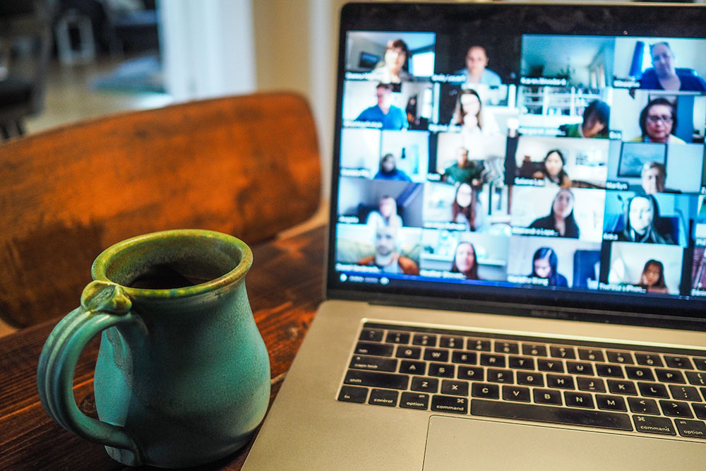 Virtual Team Engaged in Remote Team Building